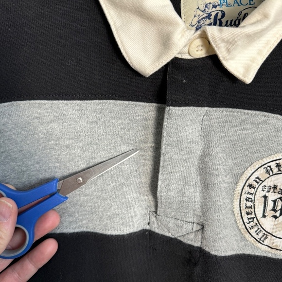 The Children's PLACE Rugby League Boys Short Sleeve Polo Sweatshirt Size XL (14) - Picture 5 of 14